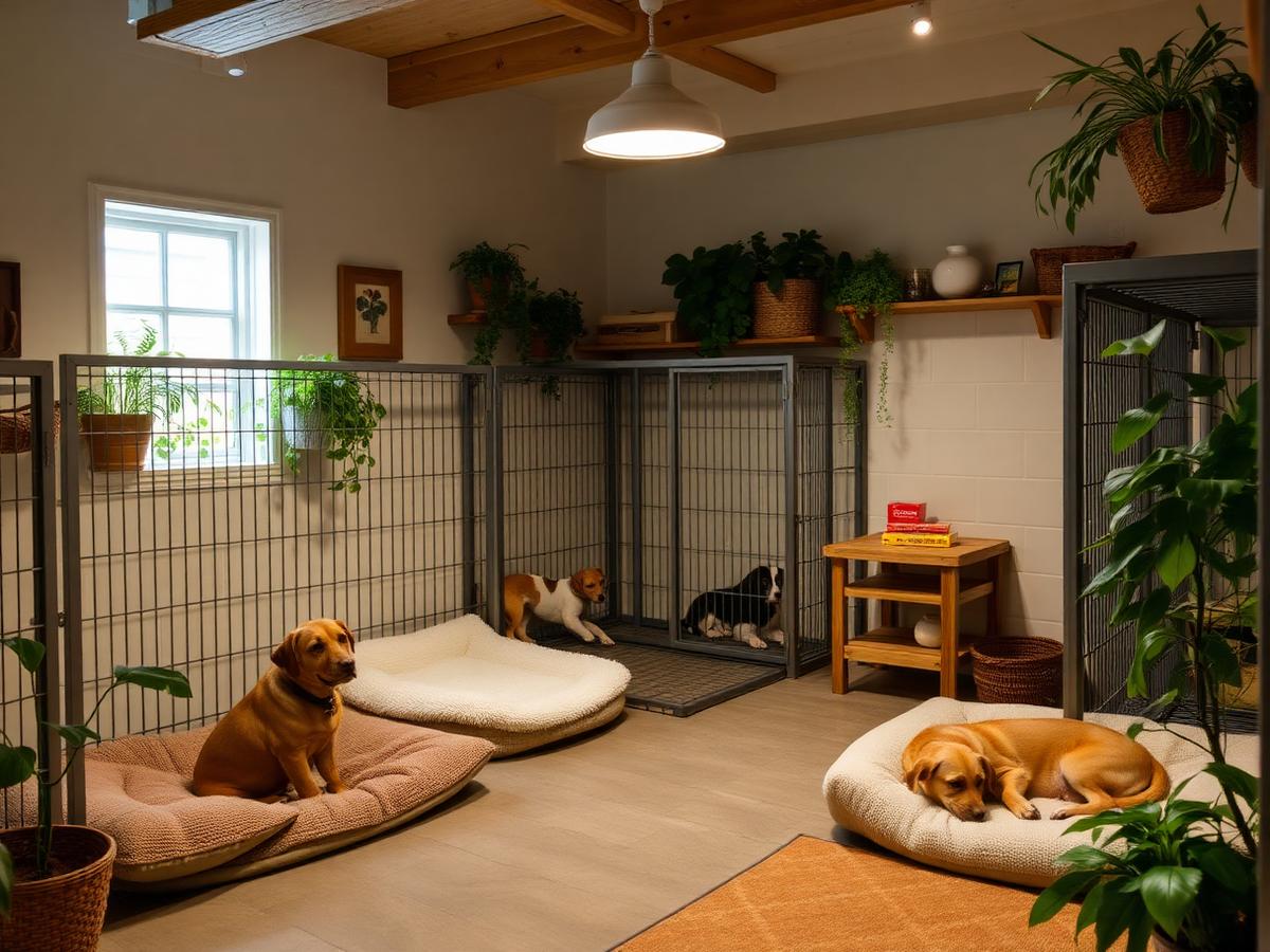 Cozy boarding rooms at Paw Paradise